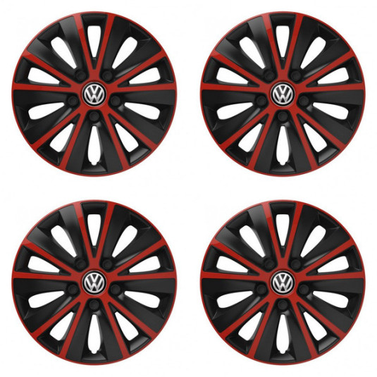 Capace pentru VW (negru) 15 RAPIDE roșu și negru