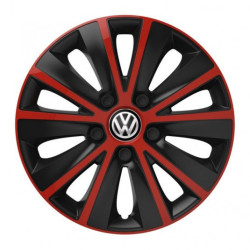 Capace roți pentru VW (negru) 16 RAPIDE roșu și negru