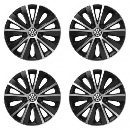 Capace pentru VW (negre) 16 RAPIDE silver and black
