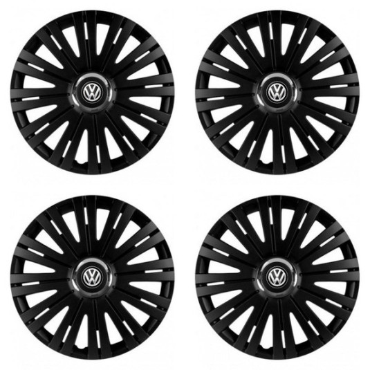 Capace de roată pentru VW (negru) 16 ACTIVE RC BLACK