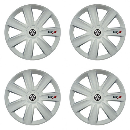 Capace jante VW (negru) 17 GTX carbon white