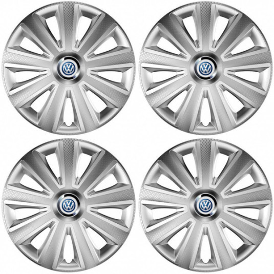 Capace pentru VW (albastru) 14 Aviator carbon RC silver