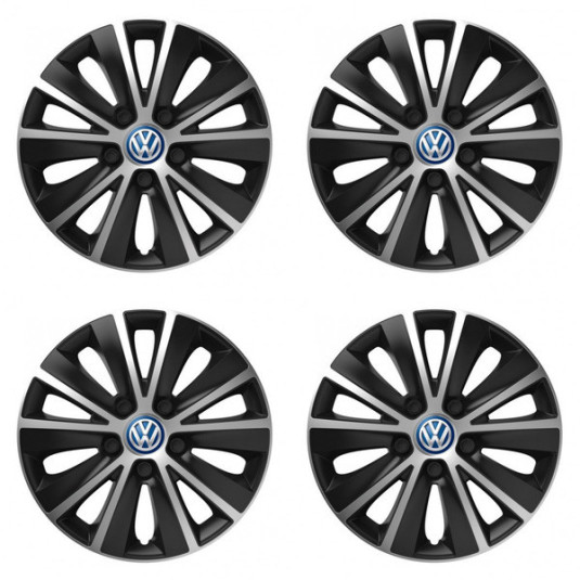 Capace pentru VW (albastru) 14 RAPIDE argint și negru