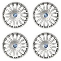 Capace de roată pentru VW (albastru) 15 CRYSTAL argintiu