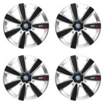 Capacele roților pentru VW (albastru) 15 GTX CARBON argintiu/negru
