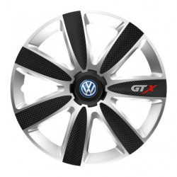 Capacele roților pentru VW (albastru) 15 GTX CARBON argintiu/negru