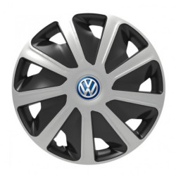 Capace de roată pentru VW (albastru) pentru furgonete 15 Craft argintiu și negru