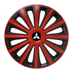 Capace pentru Mitsubishi (argintiu) 16 TREND roșu și negru