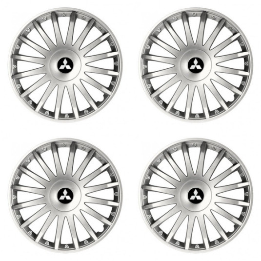 Capacele pentru Mitsubishi (argintii) 16 CRYSTAL silver