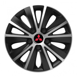 Ornamente capac roți pentru Mitsubishi (roșu) 14 RAPIDE argintiu și negru