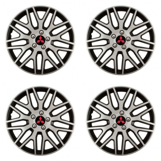 Capacele pentru Mitsubishi (roșu) 15 Dakar NC argintiu și negru
