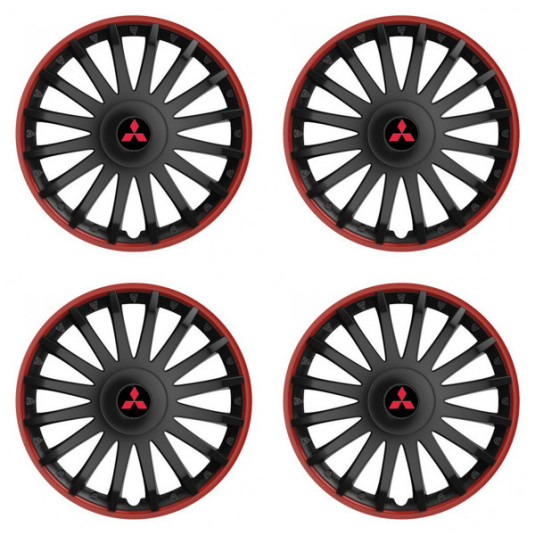 Capace pentru Mitsubishi (roșii) 15 CRYSTAL RO black