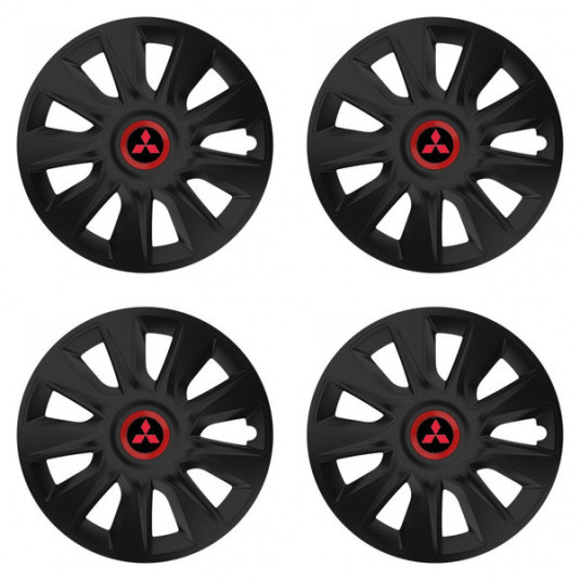 Capacele roților pentru Mitsubishi (roșu) 15 STRATOS RR black