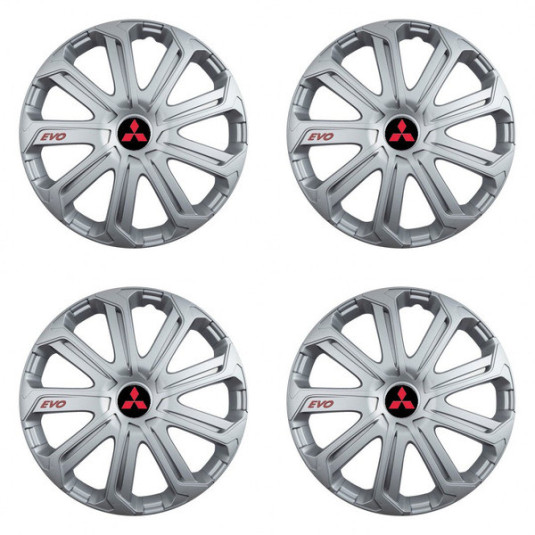 Capace pentru Mitsubishi (roșii) 16 Evo silver
