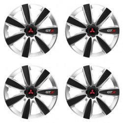 Capacele de roată pentru Mitsubishi (roșu) 16 GTX CARBON argintiu/negru