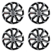 Capacele roţilor pentru Volvo (negru) 15 Evo black&silver