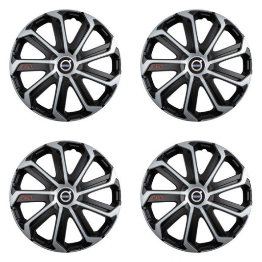 Capace pentru Volvo (negre) 16 Evo black&silver