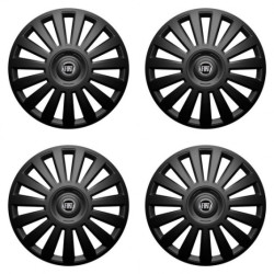 Capacele roților pentru Fiat (negru) 14 Luxury black