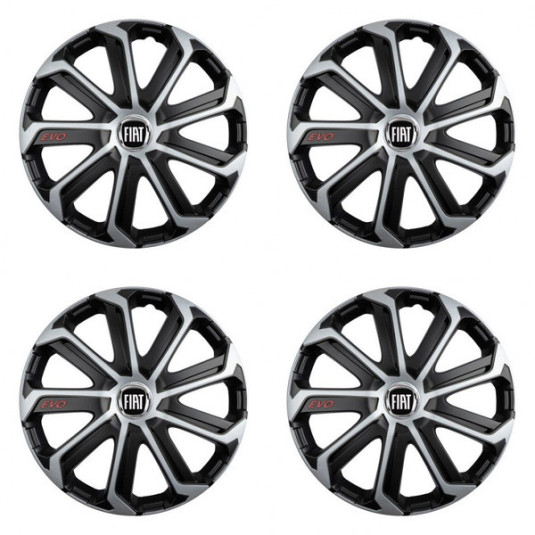 Capace pentru Fiat (negru) 14 Evo black&silver
