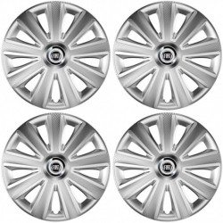 Capace pentru Fiat (negru) 14 Aviator carbon RC silver