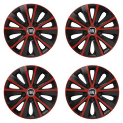 Capace pentru Fiat (negru) 14 RAPIDE roșu și negru