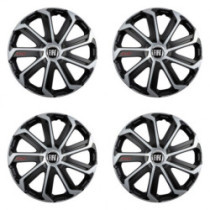 Capace roți pentru Fiat (negru) 15 Evo black&silver