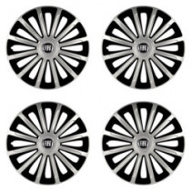 Capace roţă pentru Fiat (negru) 15 TREND silver and black