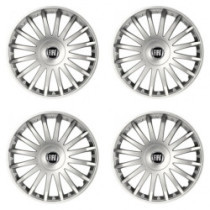 Capace pentru Fiat (negru) 15 CRYSTAL silver