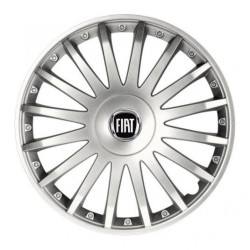 Capace pentru Fiat (negru) 15 CRYSTAL silver