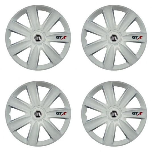 Capace de roți pentru Fiat (negru) 16 GTX carbon white