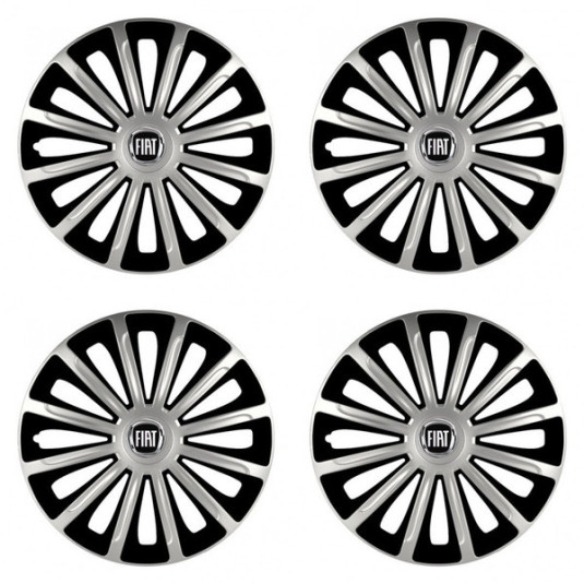 Capace pentru Fiat (negru) 16 TREND silver and black