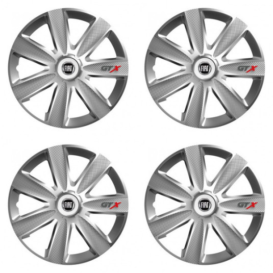 Capacele pentru Fiat (negru) 16 GTX CARBON silver
