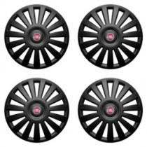 Capacele pentru Fiat (roșu) 14 Luxury black