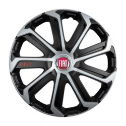 Capace pentru Fiat (rosii) 14 Evo black&silver
