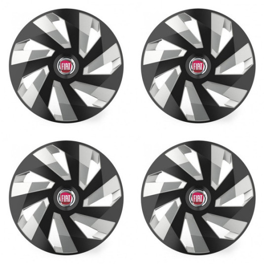 Capace pentru Fiat (roșu) 14 Vector RC black and silver