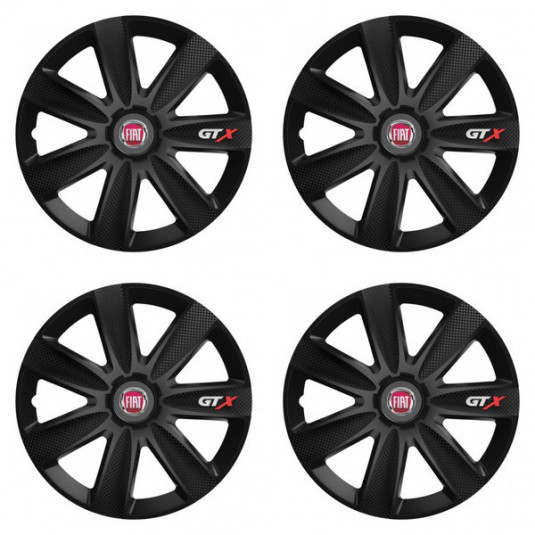 Capace pentru Fiat (roșii) 14 GTX CARBON black
