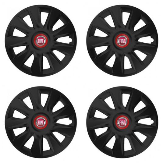 Capace pentru Fiat (rosii) 14 STRATOS RR black