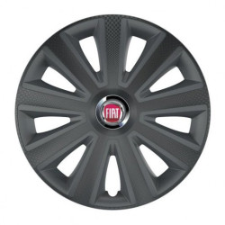 Capace pentru Fiat (roșu) 15 Aviator carbon grafit