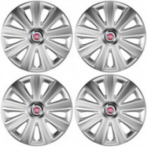 Capace pentru Fiat (roșu) 15 Aviator carbon silver