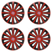 Capace roți pentru Fiat (roșu) 15 TREND red and black