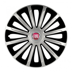 Capace pentru Fiat (roșii) 15 TREND silver and black