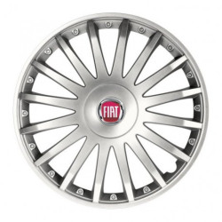 Capace pentru Fiat (roșu) 15 CRYSTAL silver