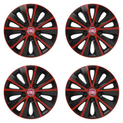 Capace pentru Fiat (roșu) 15 RAPIDE red and black