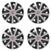 Capacele roților pentru Fiat (roșu) pentru furgonete 15 Craft silver and black