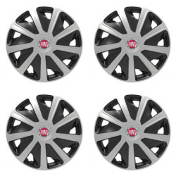 Capacele roților pentru Fiat (roșu) pentru furgonete 15 Craft silver and black