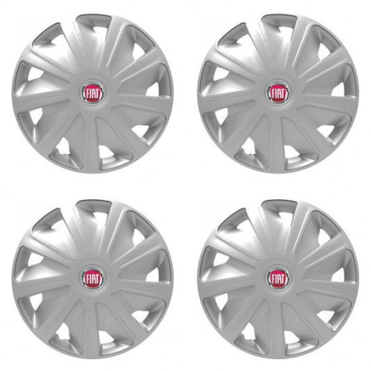 Capace roată pentru Fiat (roșu) pentru furgonete 15 Craft silver