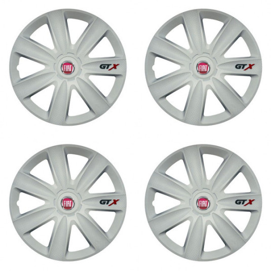 Capace pentru Fiat (roșu) 16 GTX carbon alb