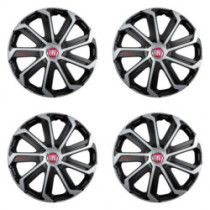 Capace pentru Fiat (roșu) 16 Evo black&silver