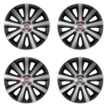 Capace pentru Fiat (roșu) 16 Aviator carbon silver&black