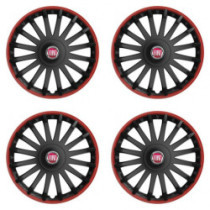 Capace pentru Fiat (roşu) 16 CRYSTAL RO black